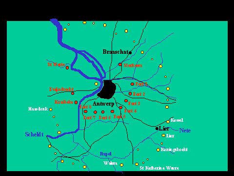 The 1906 fortress plan, incomplete by 1914