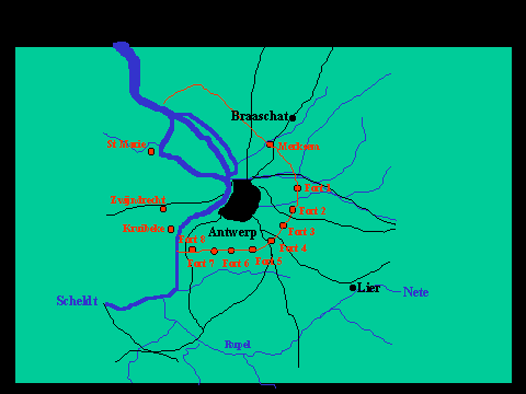 The 1859 fortress ring around the city